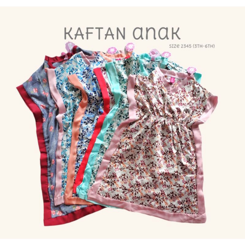 KAFTAN ANAK CEWEK MOTIF CAKEP NIH