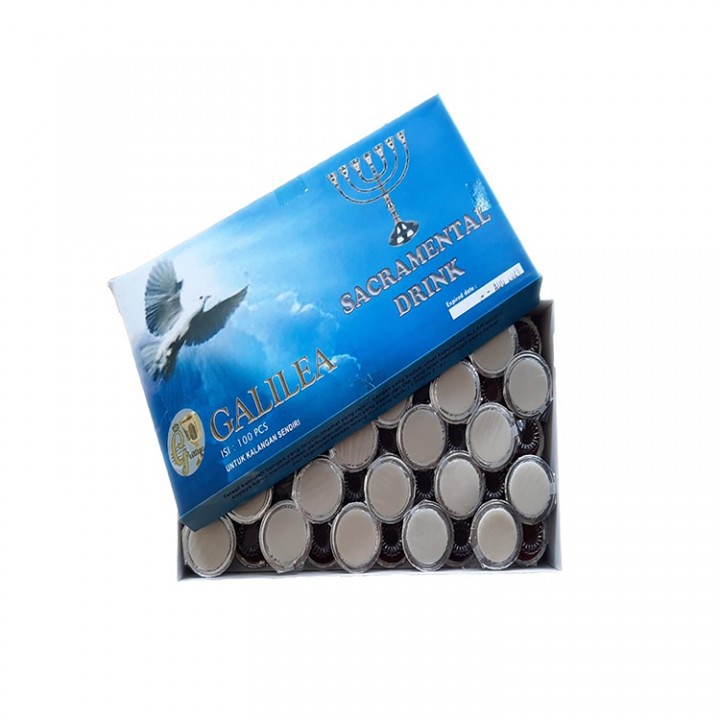 Roti Perjamuan Hosti Polos + Anggur isi 30 pcs set perjamuan kudus roti dan minuman perjamuan kudus 