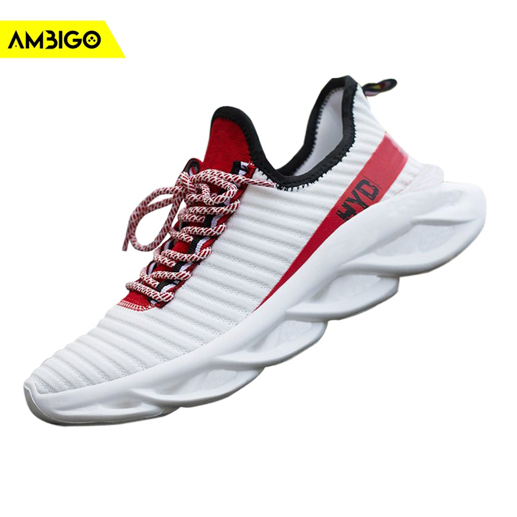 [ PRODUK IMPORT 100% ] Sepatu Sneaker Ambigo HYD MEN Running Shoes Sepatu Sneakers Olahraga Pria Fitness Sepatu Lari HITAM