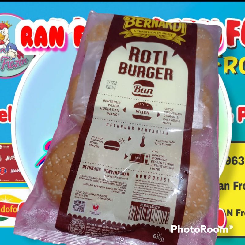 

BERNARDI Roti Burger Besar Wijen 6biji Benardy