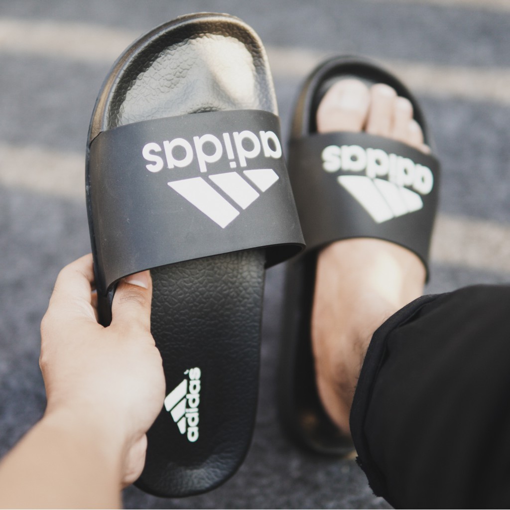 BISA COD!!!adidas  Black | Slippers | Sandal Pria/sansal slide terhits