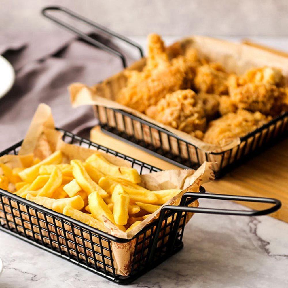 Quinton French Fries Basket Metal Wire Basket Multifungsi Untuk Dapur Restoran Tempat Makanan Cepat Saji Perlengkapan Pesta Dekorasi Meja Sumpit Barel Peralatan Makan