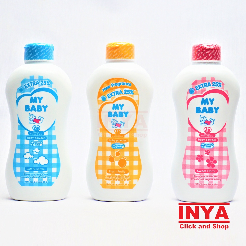 MY BABY FRESH FRUITY BABY POWDER 150gr - Bedak Bayi