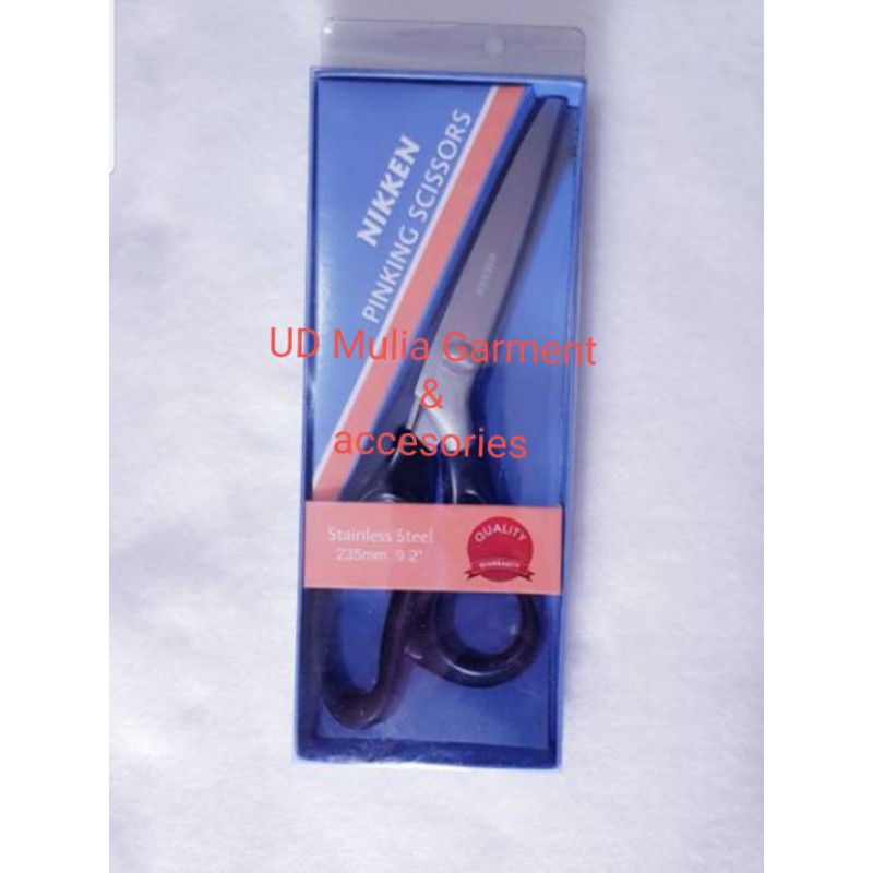 

GUNTING ZIG ZAG/ BERGELOMBANG NIKEN PANJANG 9,2" BAHAN STAINLESS