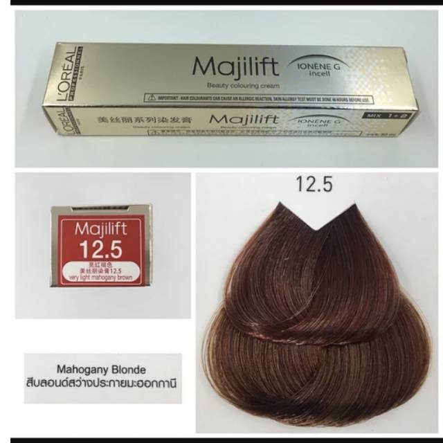 50 ML Cat Rambut Permanen L'Oreal Majilift 12.5 / Cat Rambut Loreal Majilift Vary Light Brown Mahoga