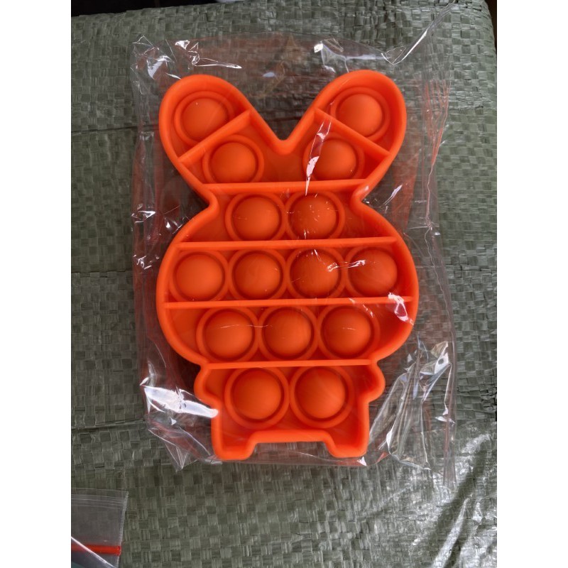 Tik Tok Tiktok Toy Push pop Pop It Fidget Toy Bubble Rainbow Series-RABBIT ORANGE