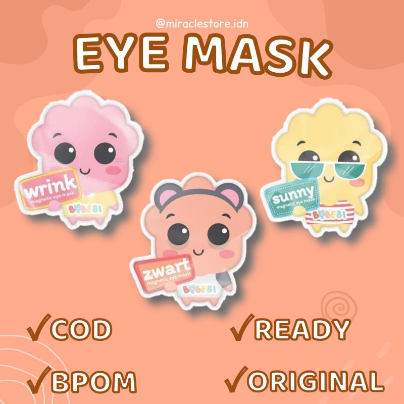 MAGNETIC EYE MASK BOBEBI EYE MASK MASKER MATA PENGHILANG MATA PANDA EYE PATCH MASKER MATA PANDA