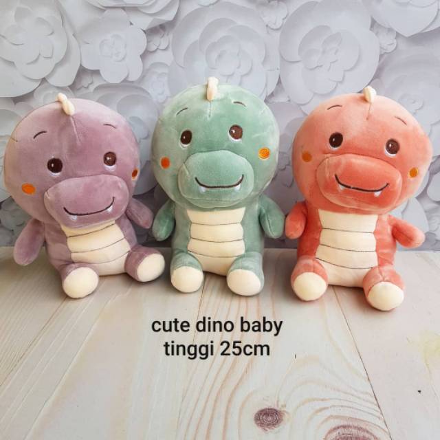 BONEKA CUTE BABY DINO IMPORT 25 CM