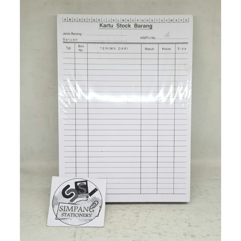 

Kartu Stock Quarto/pak