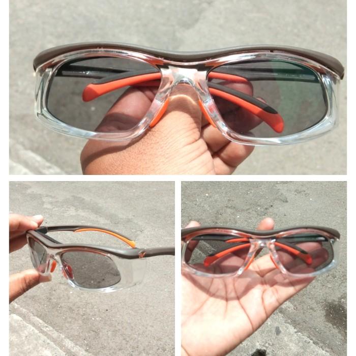Kacamata Safety Kacamata Lensa Anti Radiasi Photocromic-Frame Orange