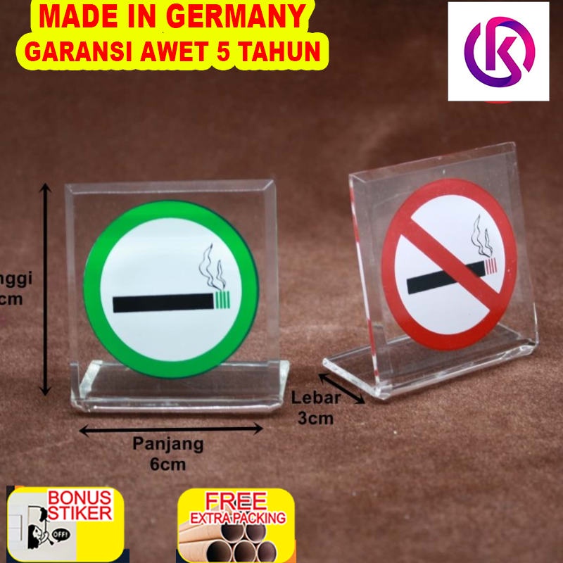 

Grosir Acrylic Sign Smoking/No Smoking Area 6x6