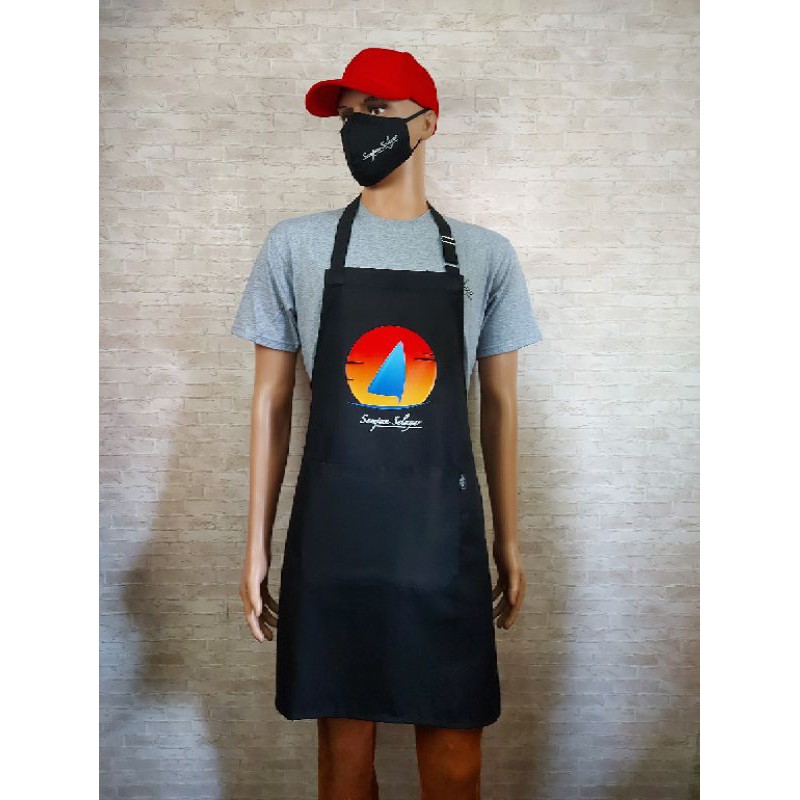 Bordir logo celemek apron,bordir logo gambar,Bordir Logo satuan,Bordir Baju,Sablon baju ( link khusus biaya tanbahan bordir dan sablon )