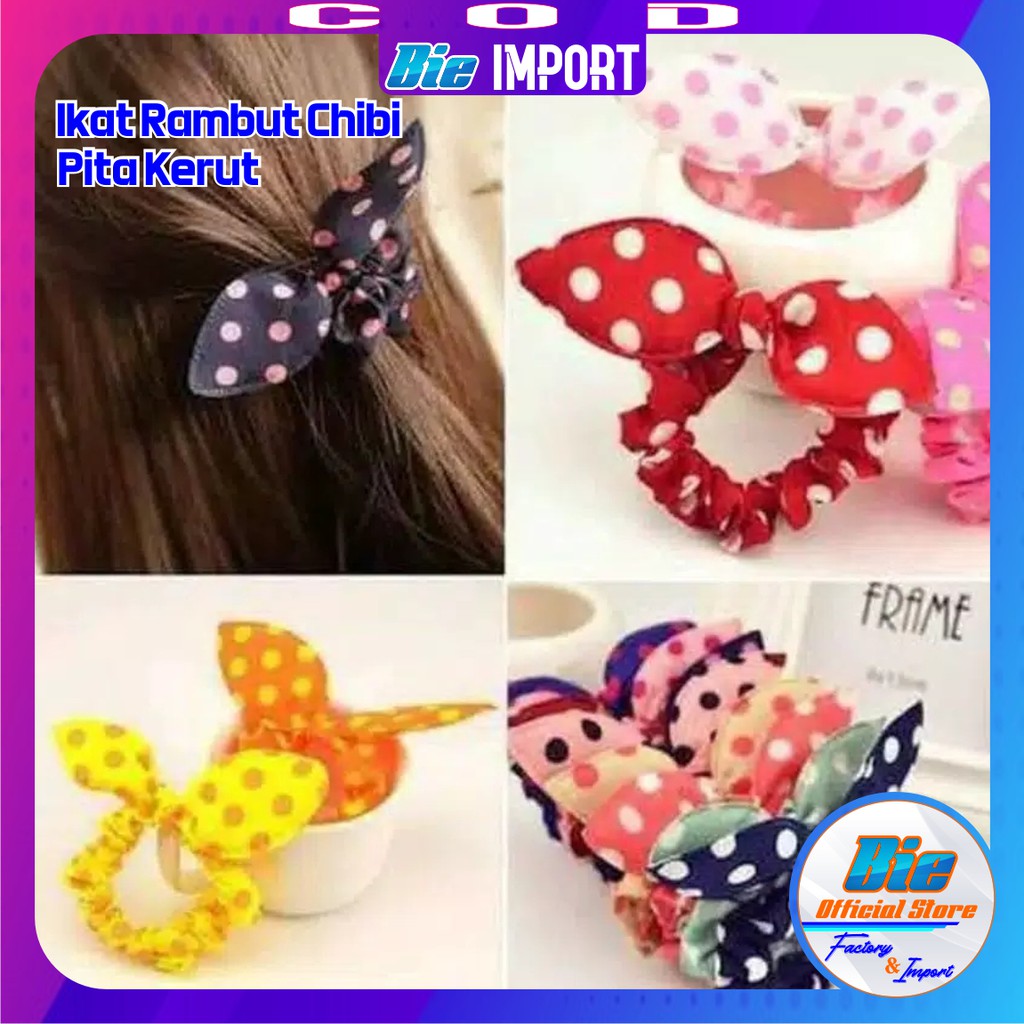 Ikat Rambut Chibi Motif Lucu Korean Style Import