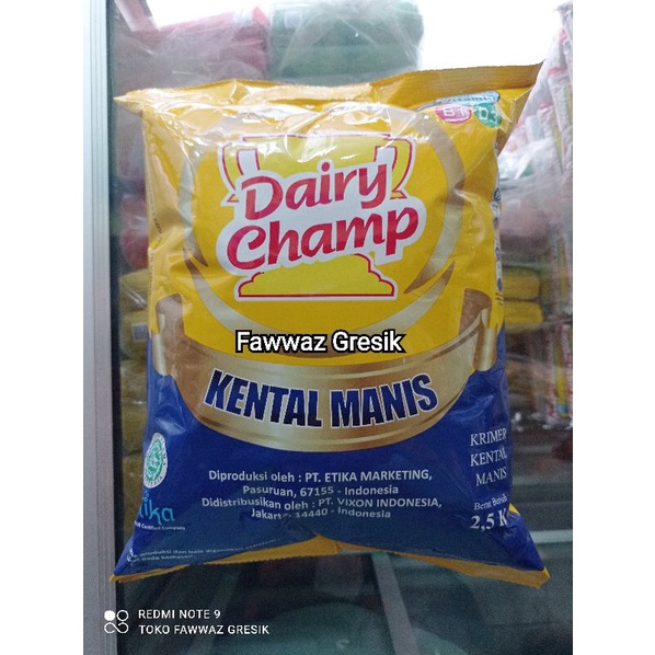 Susu Kental Manis Dairy Champ 2,5kg / Dairy Champ Susu Kental Manis Bag 2.5 Kg