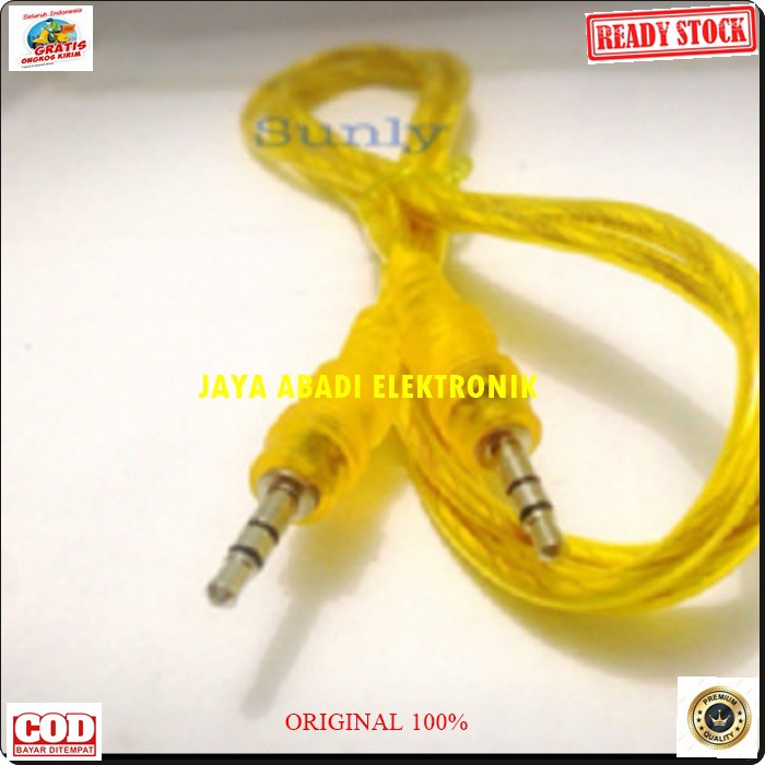 G205 ORIGINAL kabel aux audio hp handphone dual 3.5mm sound system stereo jek jack sambungan elektronik speaker spk musik mp3 suara laptop DLL multifungsi universal original G205  1,5 meter / 150 cm  KABEL 3.5MM KE 3.5MM  Bisa segala JENIS HP  Penyambunga