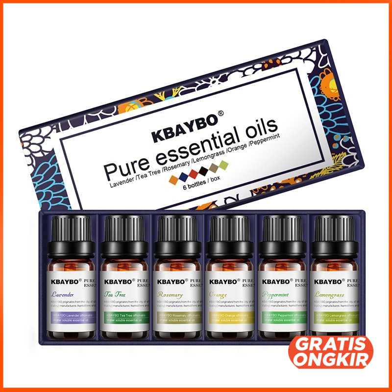 Pure Essential Oils Minyak Aromatherapy 10ml 6PCS - K-E2