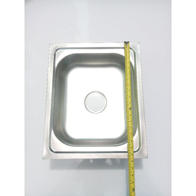 Bak cuci piring Stainless 50cm × 40cm + Afur - Khusus DKI by Gosend - Grab
