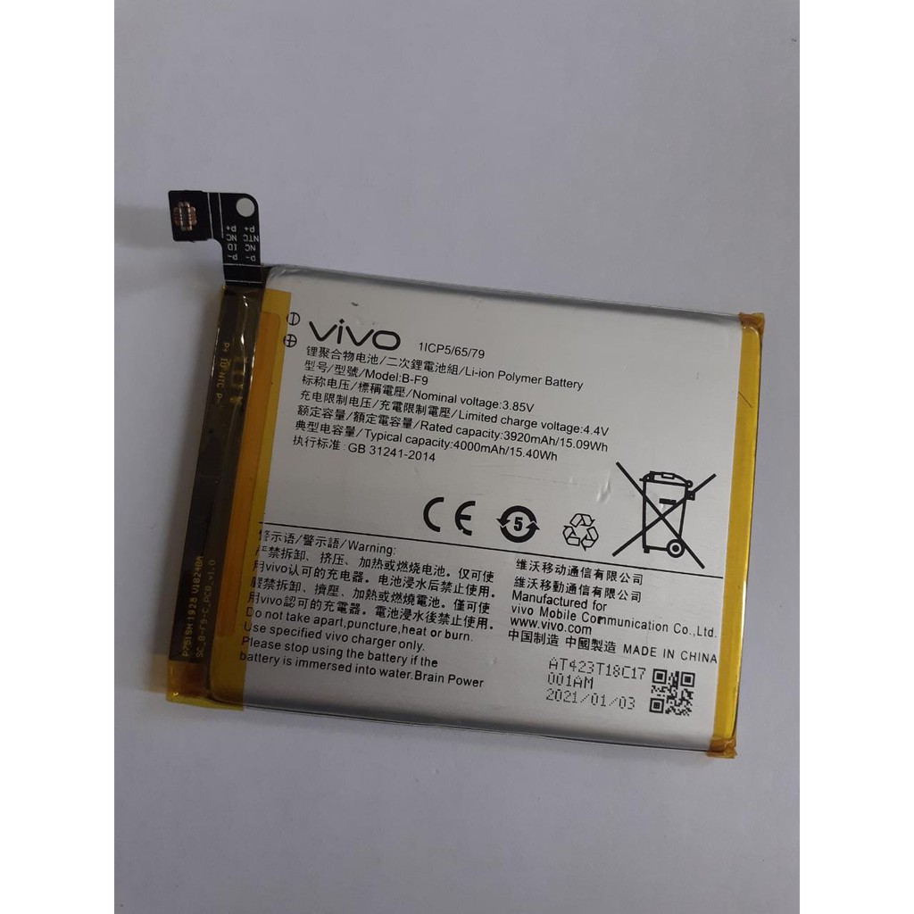 Batre  Battery Baterai Vivo Y91 Y93 Y95 B-F3/ B-F3/ B-F9  B F89