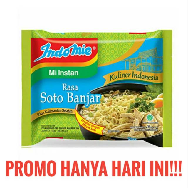 

Indomie Soto Banjar Promo Hari Ini