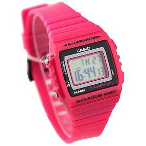 Jam Tangan CASIO W-215H-4A Youthful Digital Pink Original Bergaransi Resmi 1 Tahun (W 215H 4A)