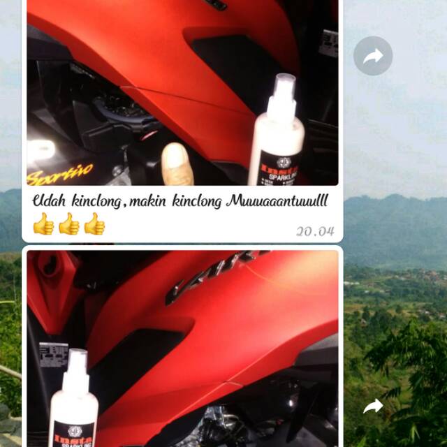 Pengkilap Body Motor Mobil Insta Sparkling 100ml Original by WK