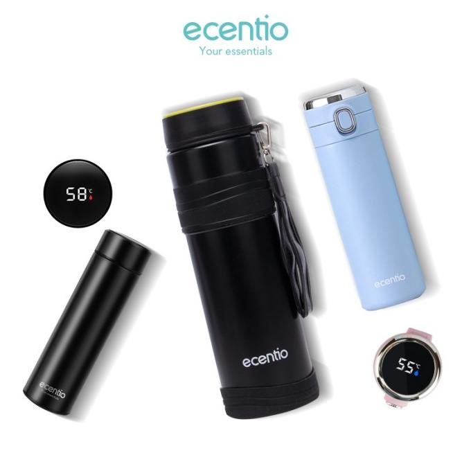 Ecentio 400-1000Ml Led Suhu Display Termos Air Panas 304 Stainless Bis Cmiu1Jygli