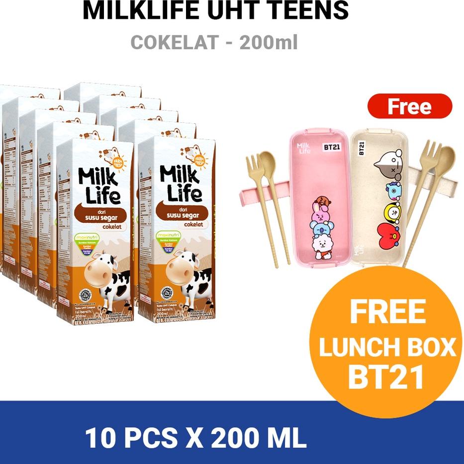

Harga Murah MilkLife Cokelat - UHT Teens [10 pcs/Tetra Slim Leaf 200 ml] - FREE LUNCH BOX BT21 RR4**