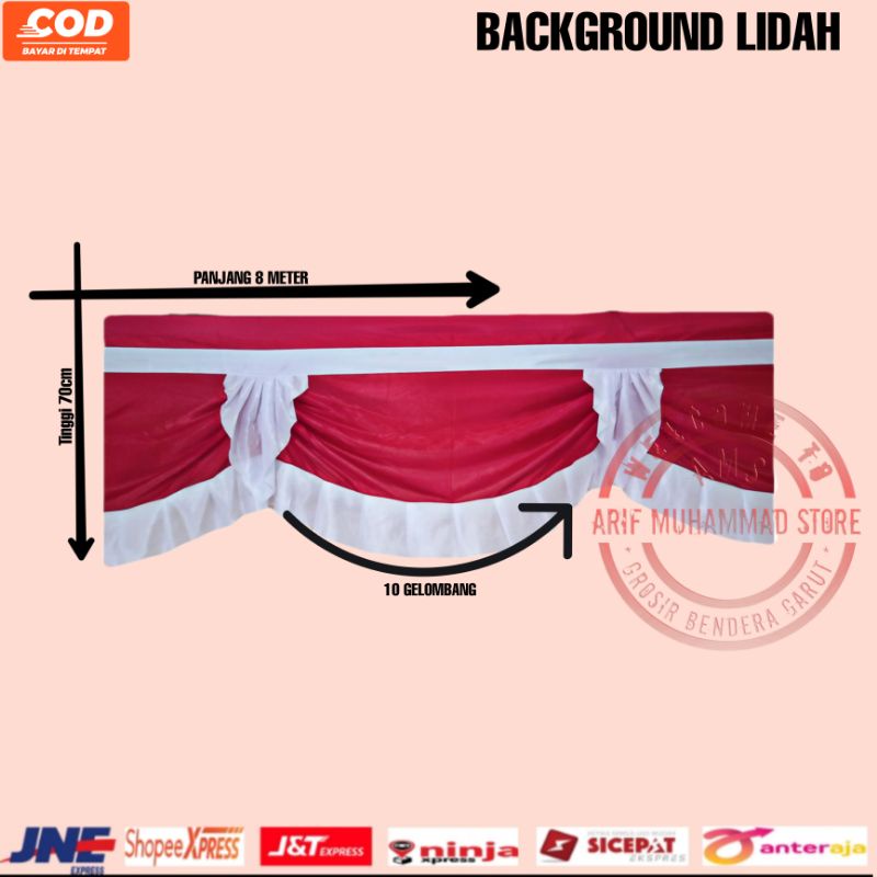 BENDERA BACKGROUND BAHAN ABUTAI/PELAMIN