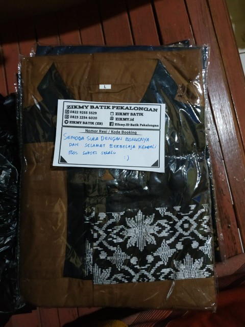 Kemeja Batik Pria Hem Batik Pria Kombinasi Bordir / Baju Batik Pria Murah Prada Kombibasi