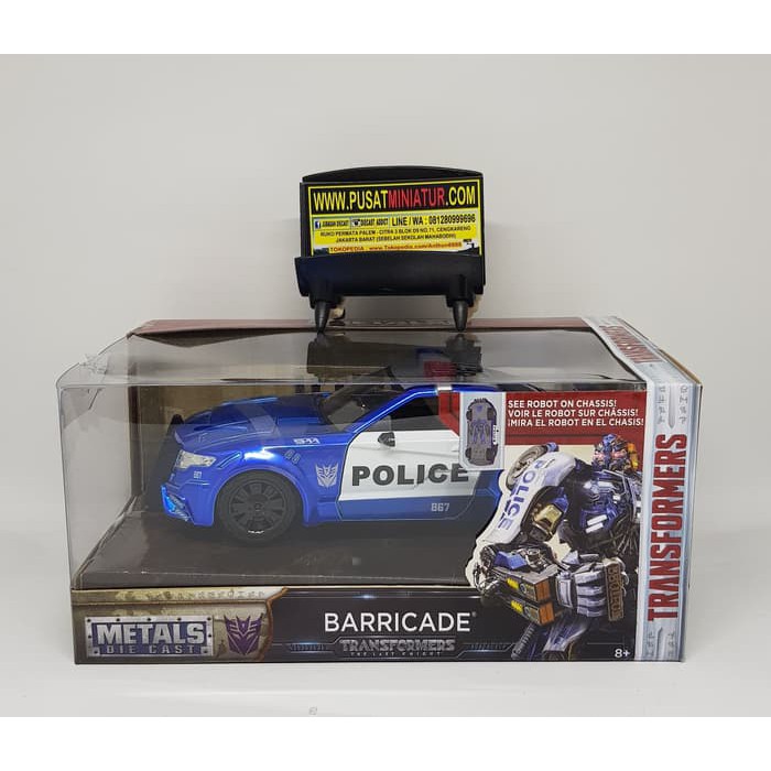 BARRICADE POLICE TRANSFORMER - SKALA 24 - JADA TRANSFORMERS (DIECAST)
