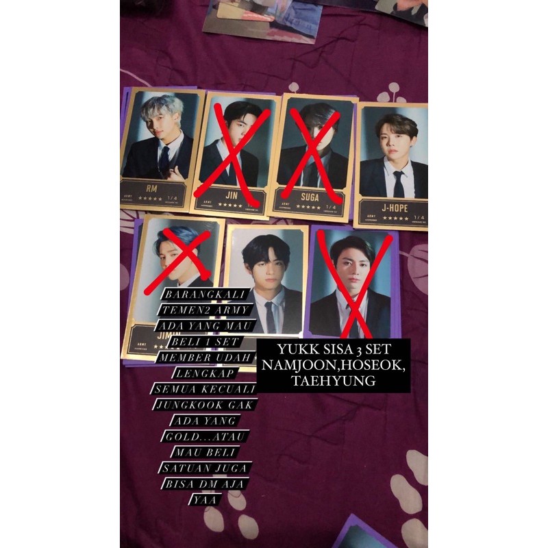 (READY STOCK) Message Photo BTS member set BBC THE LIVE