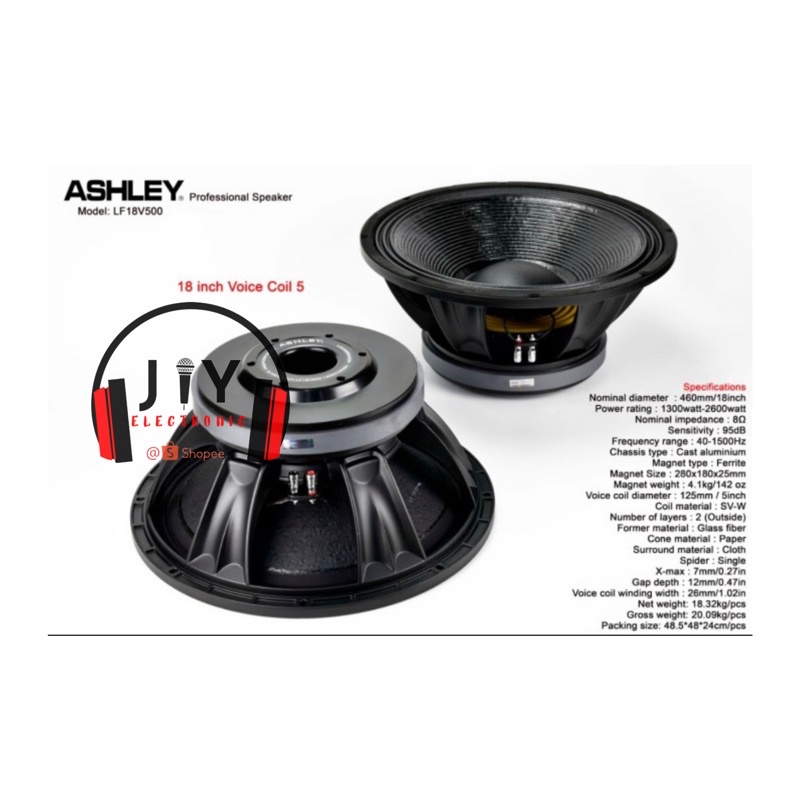 Speaker Ashley 18 inch LF18V500 Original