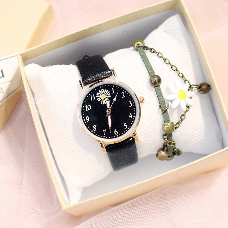 ✅Grosir Jam Senen - Jam Tangan Wanita Bunga Daisy Analog Quartz Korean Watch Analog Fashion Wanita