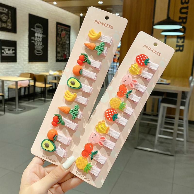10pcs/set Jepit Rambut Anak-anak Aksesoris Rambut Kartun Lucu Bayi Korea jepit rambut Korea
