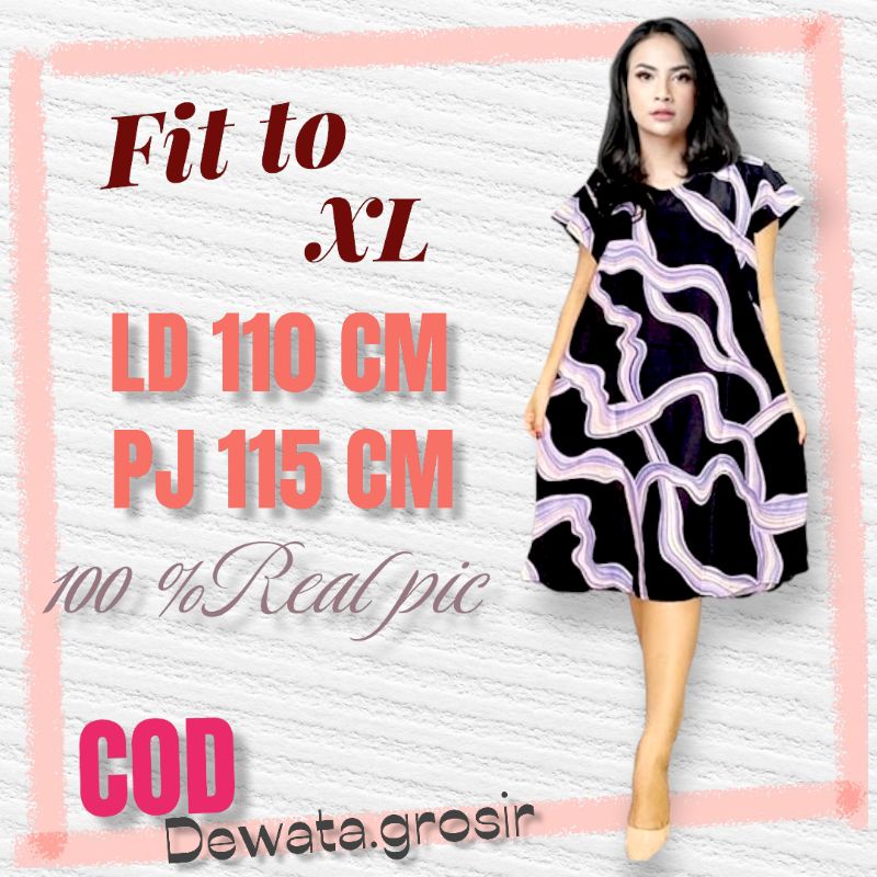 BAJU TIDUR DASTER DRESS BALI PANJANG BAHAN RAYON PREMIUM MOTIF VIRAL VANESA
