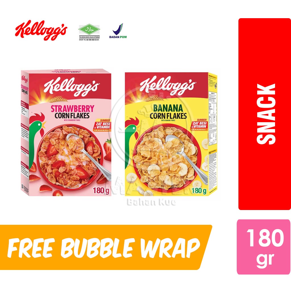 

Kelloggs Strawberry / Banana Corn Flakes Sereal [180gr]