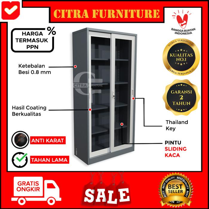 

Cabinet | Lemari Arsip Besi 2 Pintu Sliding Kaca|Kantor File| Sleding Geser