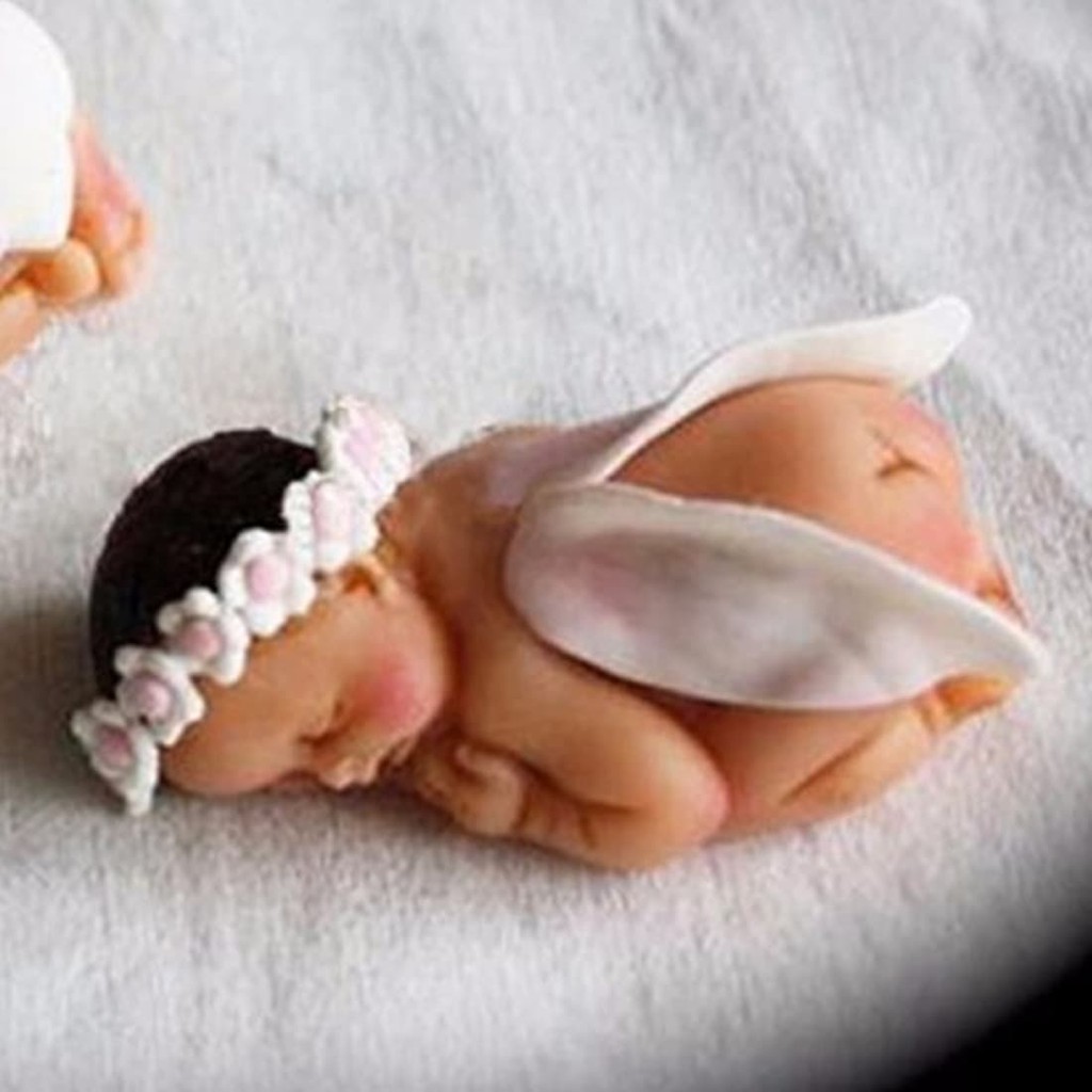 3D Silicon Mold Fondant Cake Decoration - Sleeping Baby