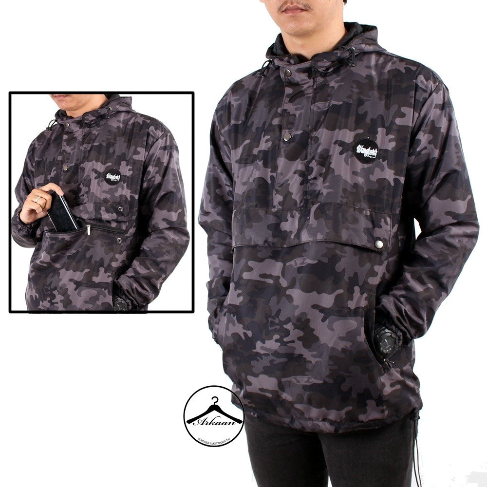 AKN- JAKET WINDBREAKER PRIA ANTI AIR / JAKET CAGOULE LORENG PRIA WATERPROOF ORIGINAL WANGKERS