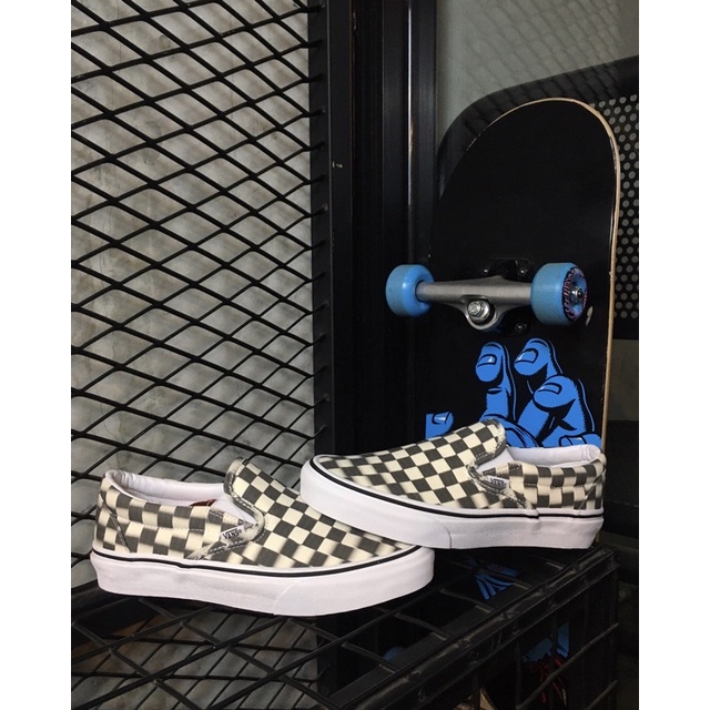 Vans Slip-On Blur Checkerboard Black / Classic White Original