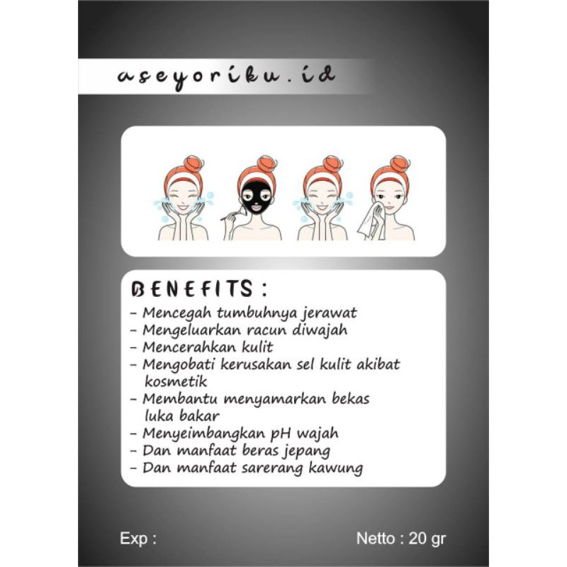 [DIST.MEDAN]MIX NATURAL MASK BY ASEYORIKU SARERANG KAWUNG