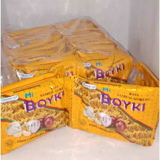 

MIE BOYKI MIE ENAK BERBUMBU SNACK JAJANAN JADUL ISI 20 PCS (16 gr)