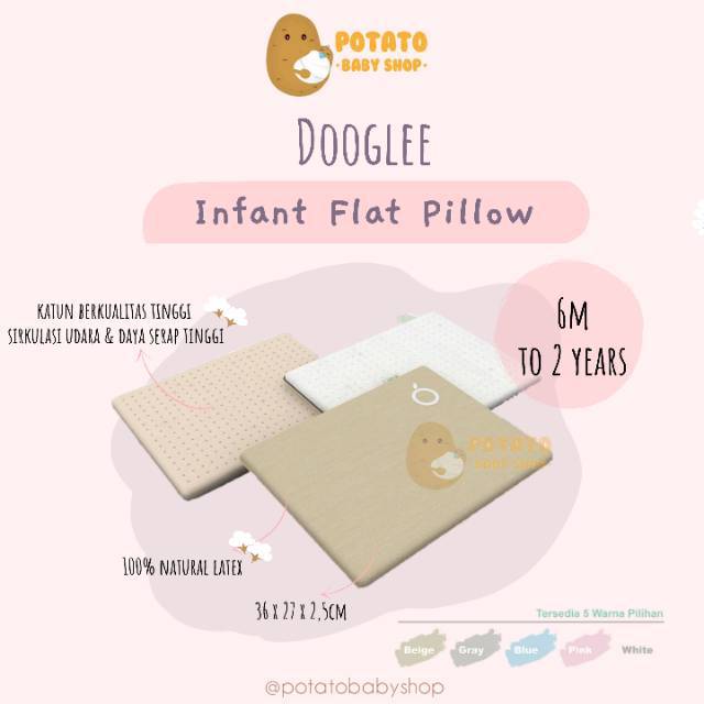 Dooglee - Infant Flat Pillow 6m+