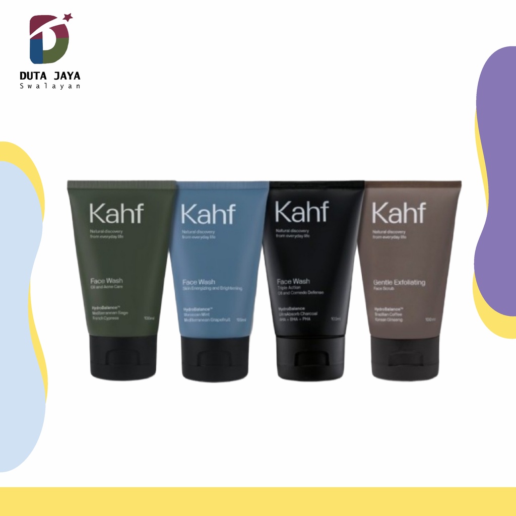 Kahf Face Wash Skincare Sabun Cuci Muka Facial Wash Pria 100 ML