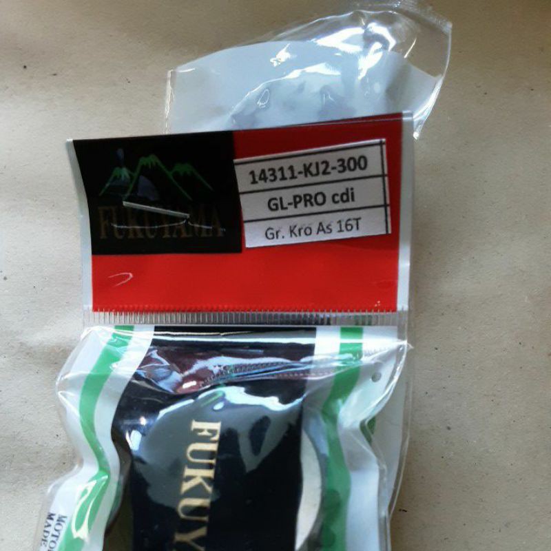 Gigi gir gear sprocket timing keteng sentrik GL Max Pro CDI Series bagian bawah Askruk Kruk as-Fukuyama