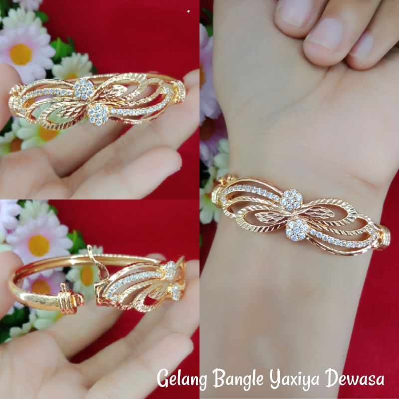 GELANG YAXIYA GOLD/GELANG ANTI KARAT/GELANG PERMATA MURAH/GELANG WANITA GOLD