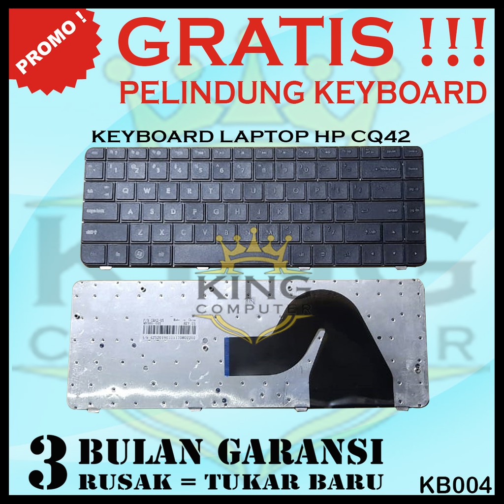 Keyboard HP Compaq Presario CQ42 G42 Gratis Pelindung Keyboard