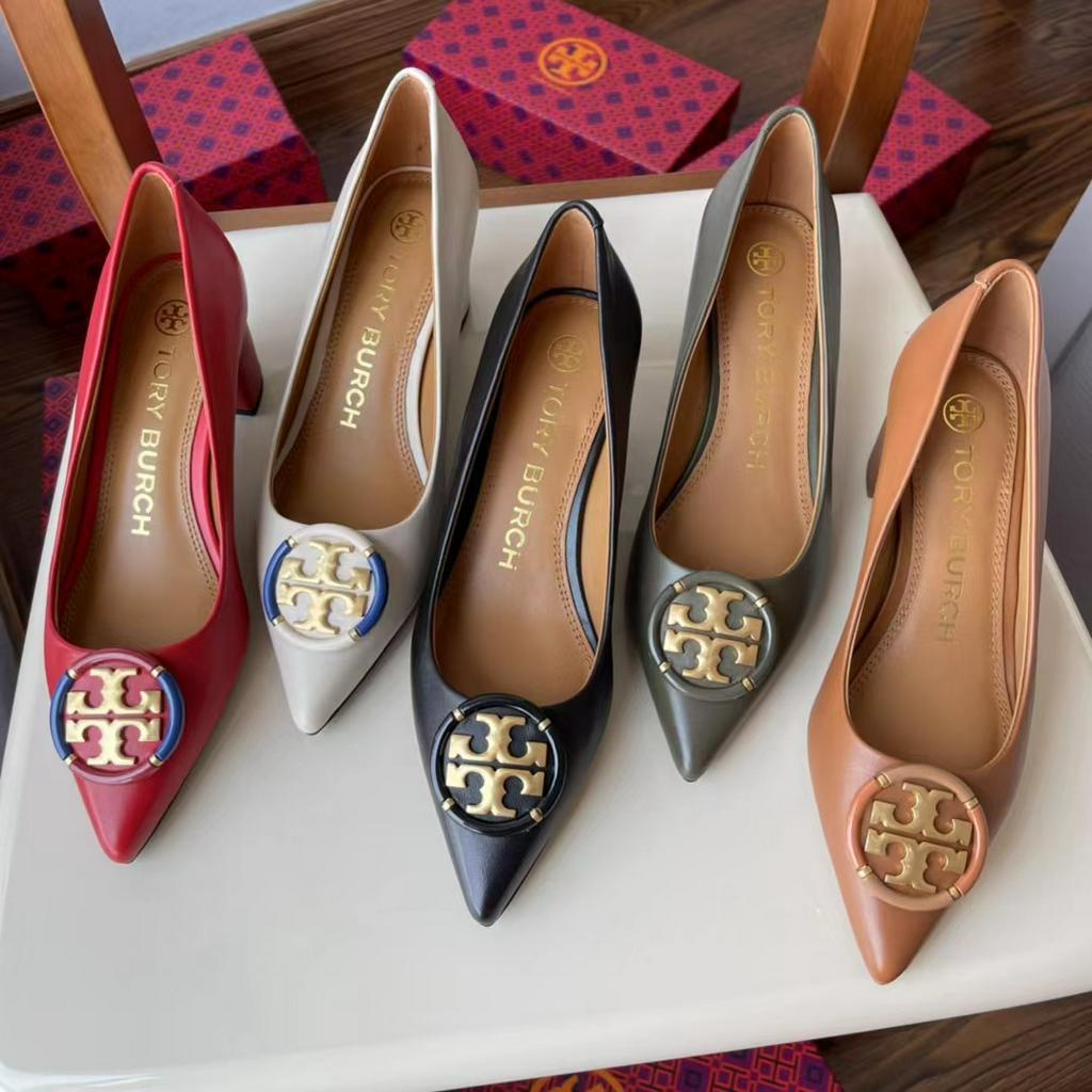 Ori TB leather material ladies high heels casual shoes