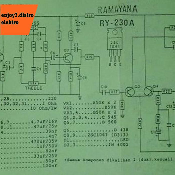 Pcb Ramayana Ry-230A Ocl 60W Stereo Amplifier Bishele88 Juara
