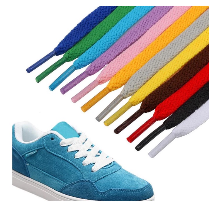 Sepasang Tali Sepatu Sneakers Pipih Murah Tali Gepeng Shoelaces J179